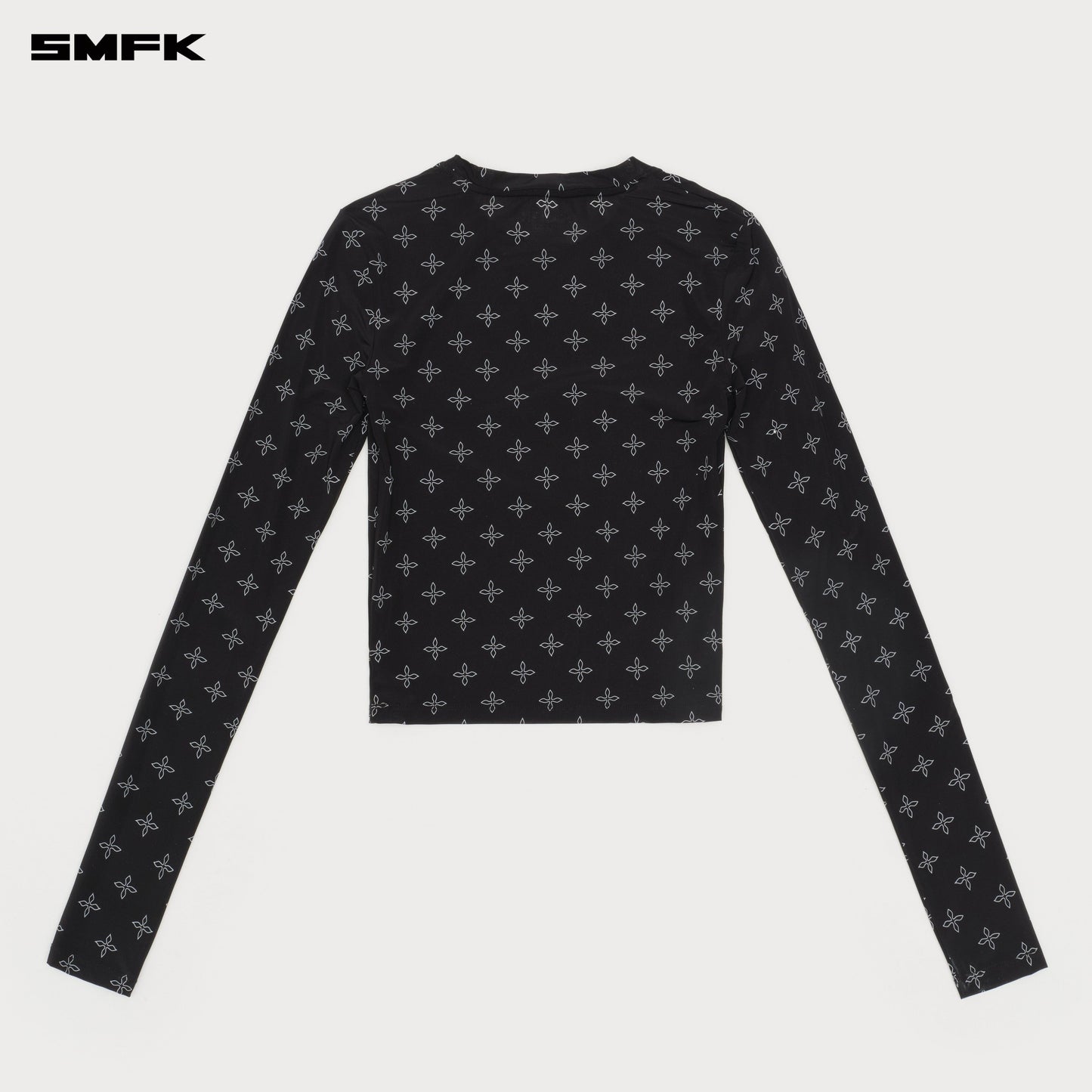 SMFK Compass Hug Hand-painted Garden Slim Top Black