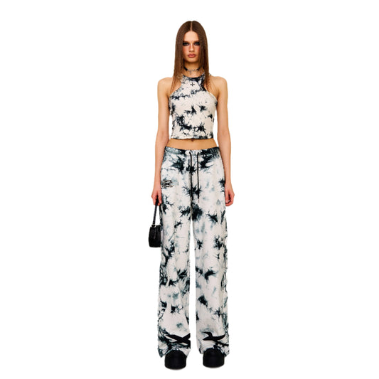 SMFK FUTURE Mirage Tie-dye Training Pants Black and White