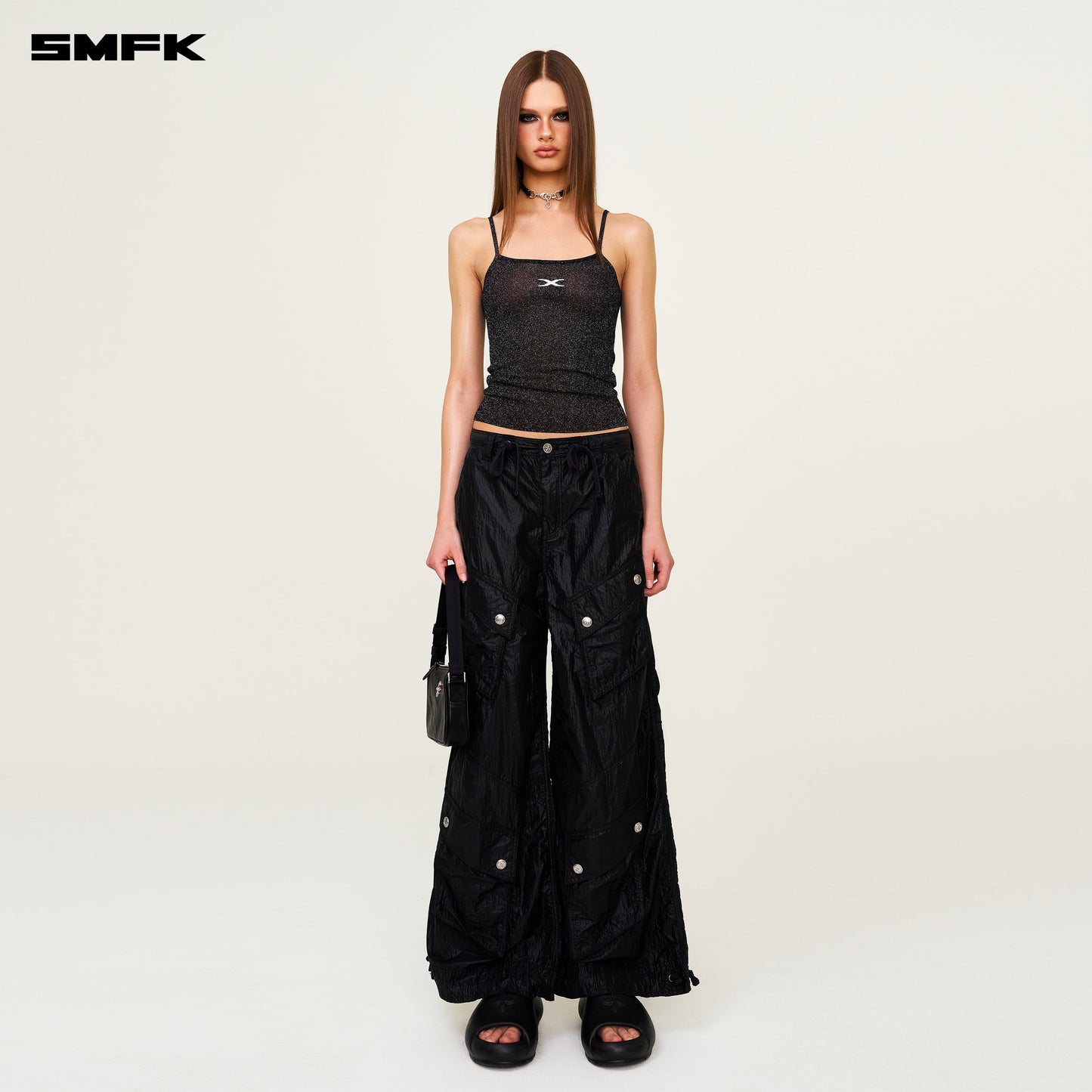 SMFK Future Nebula Knitted Strap Top Nebula Black