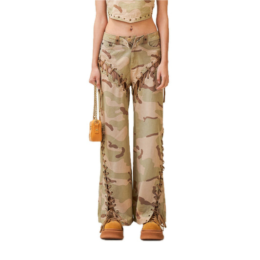 SMFK Ancient Myth Camouflage Desert Wide-leg Jeans