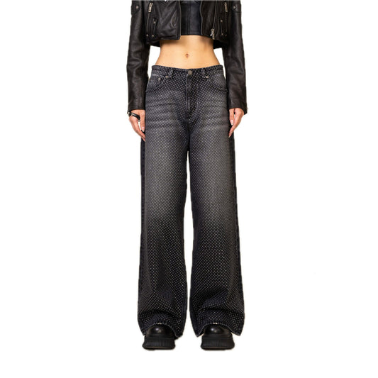 SMFK Ancient Myth Black Diamond Wide-leg Jeans Diamond Black Cowboy