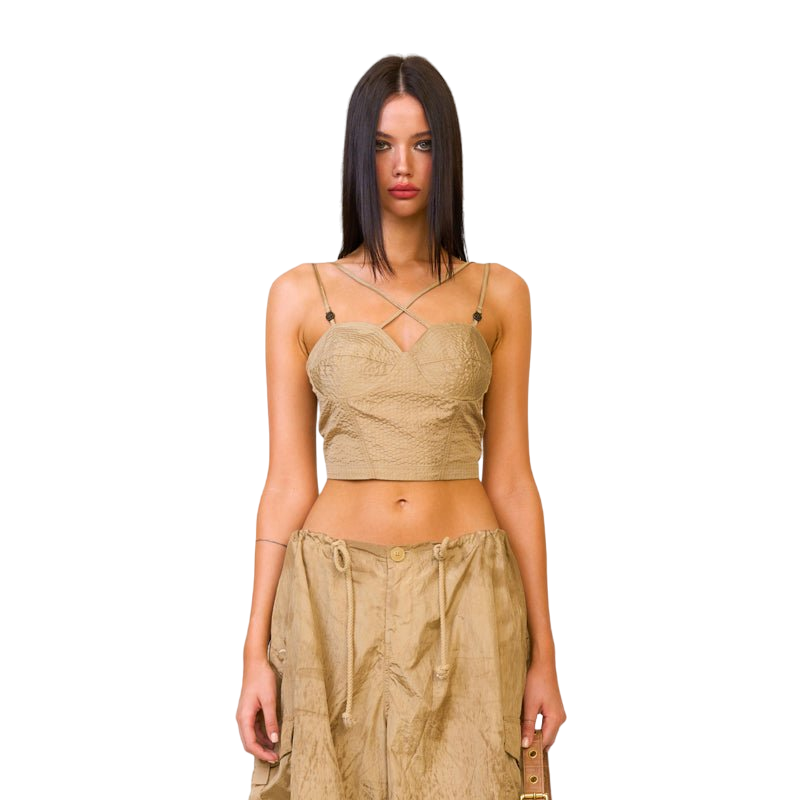 SMFK Ancient Myth Golden Snake Hunting Quilted Sling Top