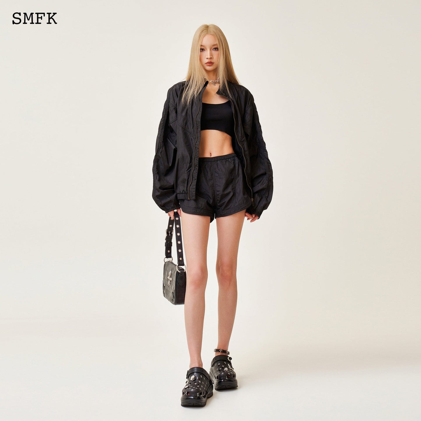 SMFK Ancient Myth Viper Alloy Loose Training Jacket Black