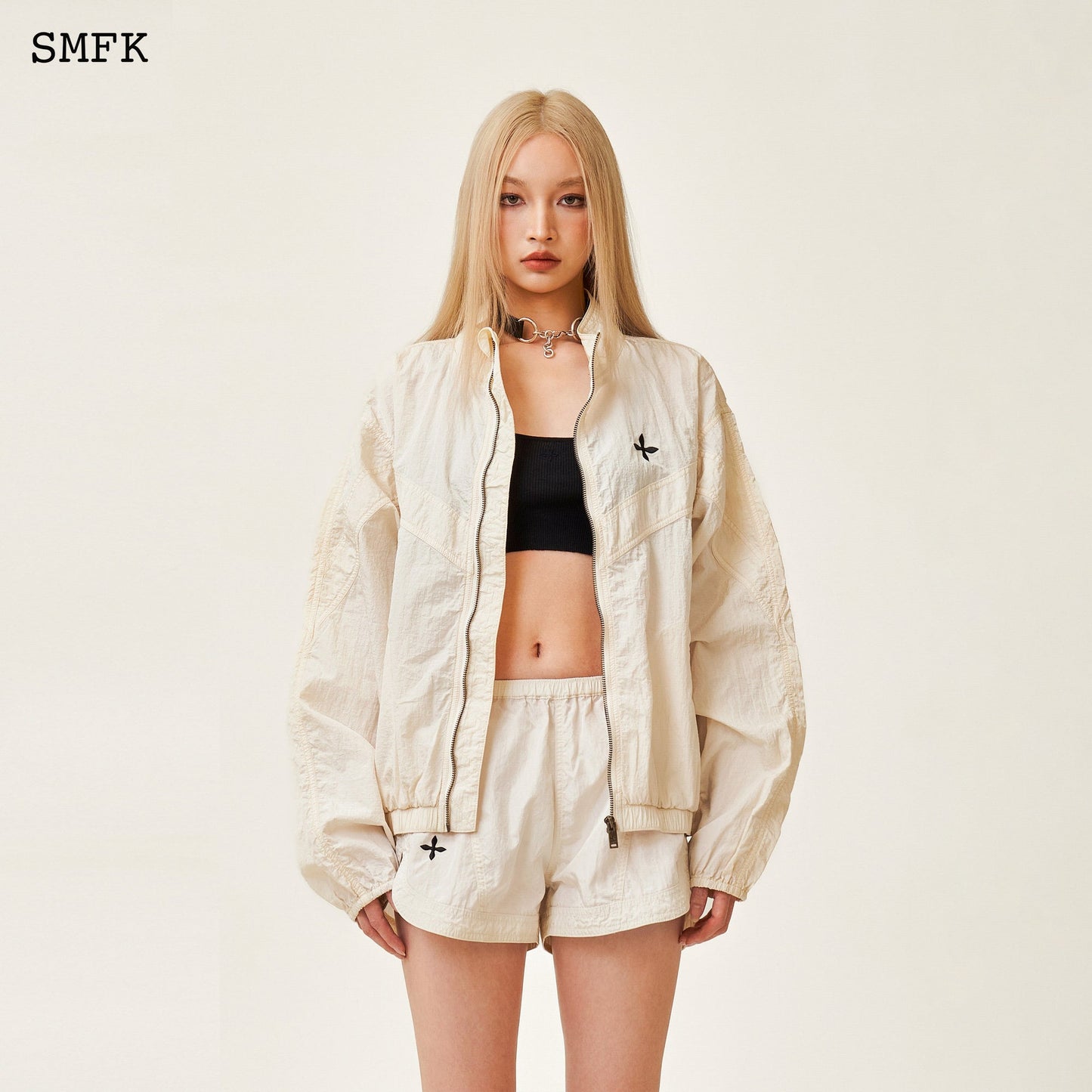 SMFK Ancient Myth Viper Alloy Loose Training Jacket White