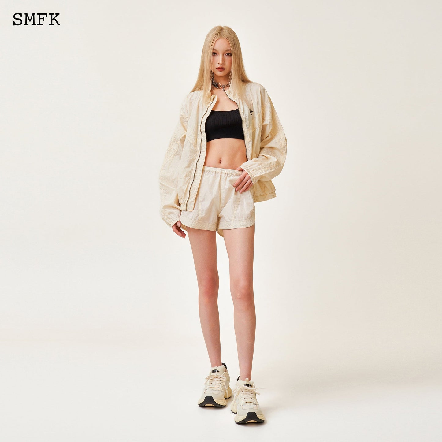 SMFK Ancient Myth Viper Alloy Loose Training Jacket White