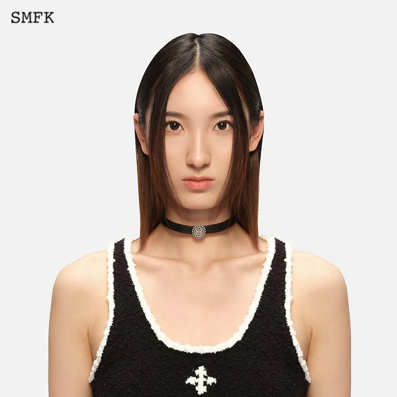 SMFK Black Balloon Vintage Neck Ring