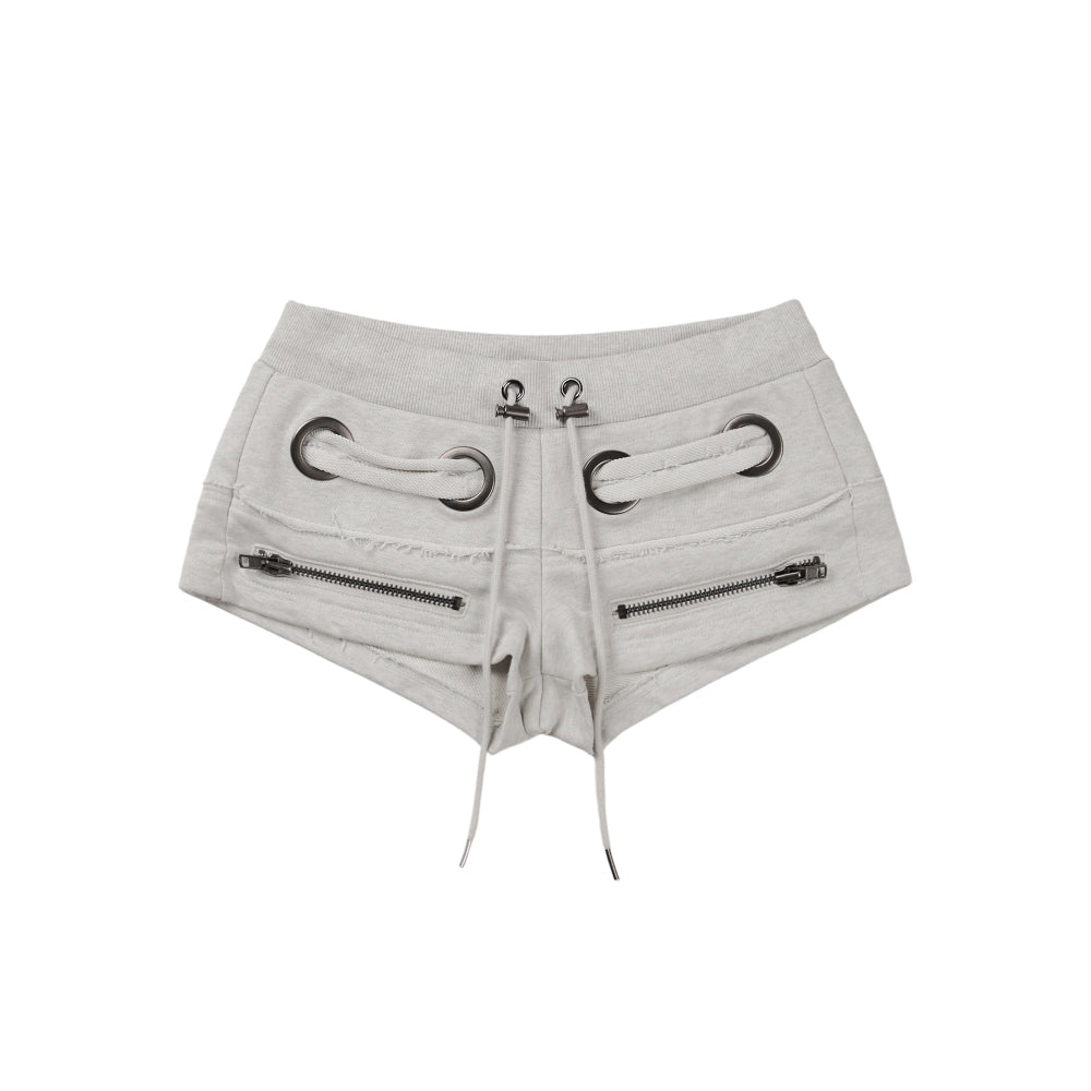 BONEIENKIYE Eyelet Short Pants Oatmeal