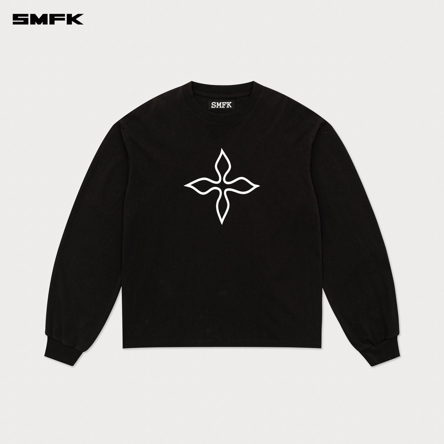 SMFK Compass Black Magnolia Oversize Sweatshirt
