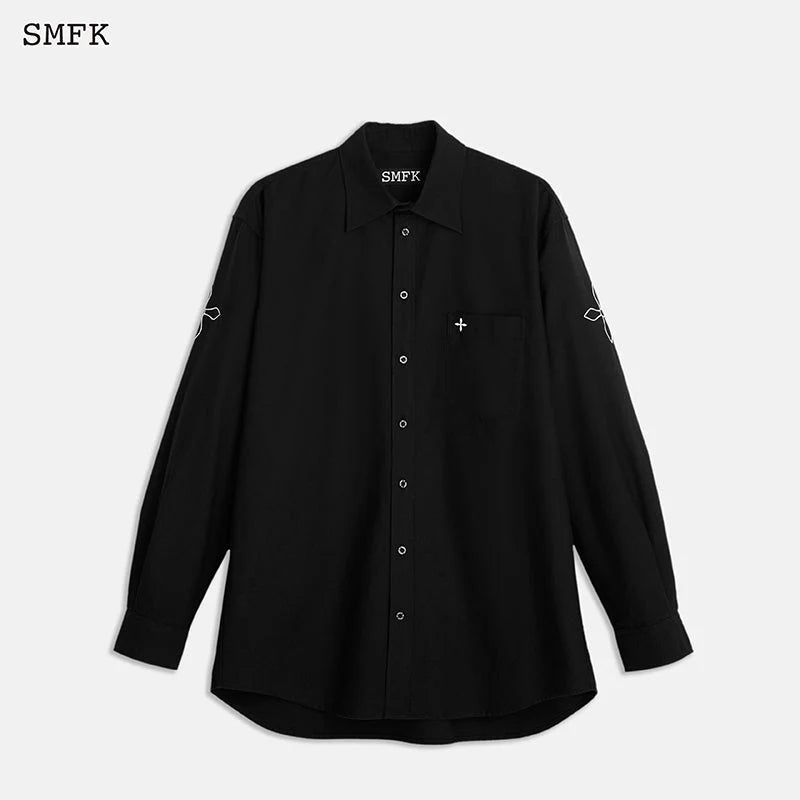 SMFK Compass Black Night Flower Classical Shirt