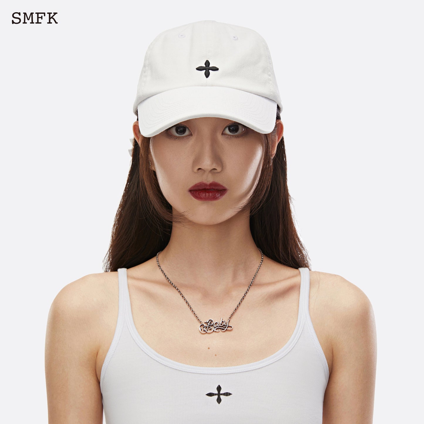 SMFK Compass Classic Baseball Cap White