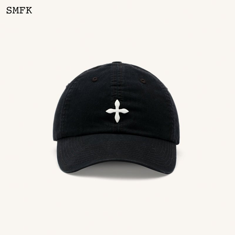 SMFK Compass Classic Cross Baseball Cap In Black