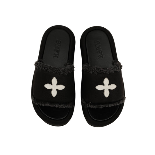 SMFK Compass Cross Classic Black Canvas Slipper