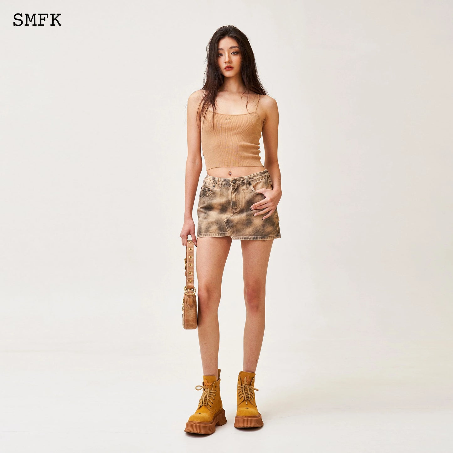 SMFK Compass Cross Classic Knitted Vest Top Nude