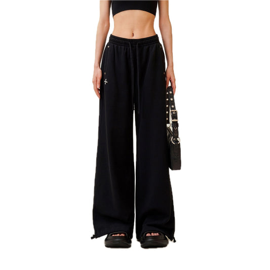 SMFK Compass Cross Classic Wide-Leg Sweatpants Black