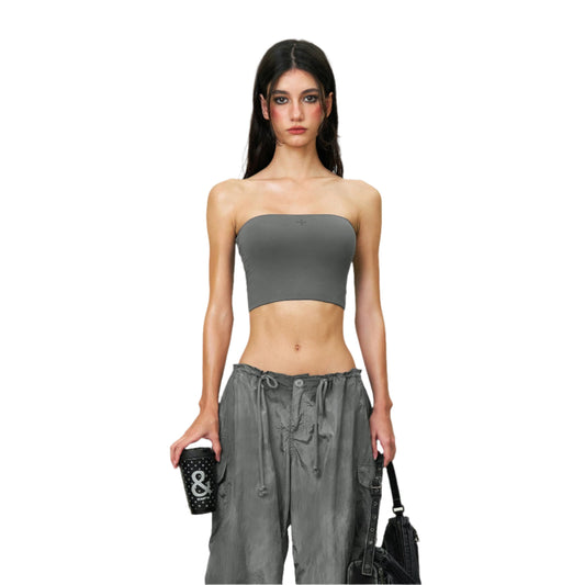 SMFK Compass Hug Skin Tube Top Dark Gray