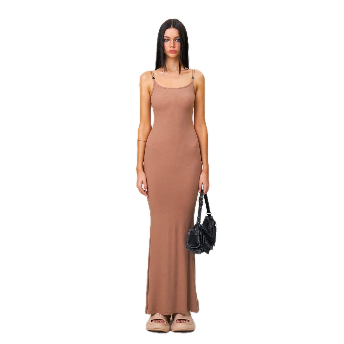 SMFK Compass Hug Slim Fit Long Dress Nude LAW DIVINE SMFK Compass Hug Slim Fit Long Dress Nude LAW DIVINE