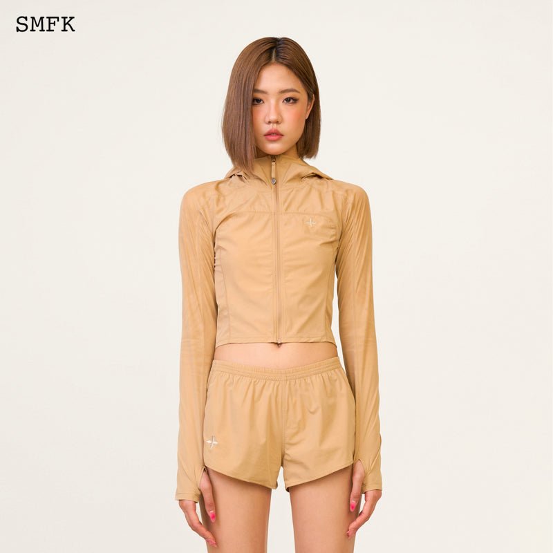 SMFK Compass Hug Sun-Proof Super Light Hoodie Nude