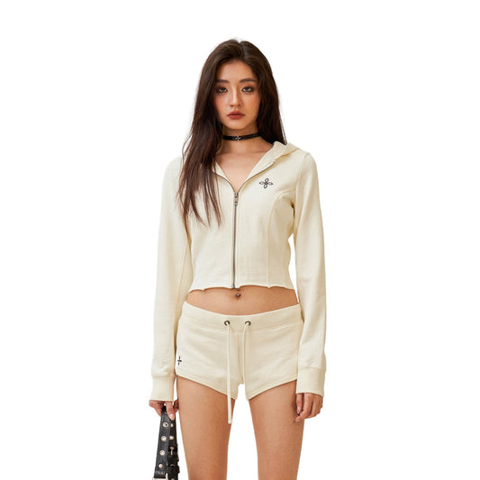 SMFK Compass Rove Stray Slim-Fit Hoodie In White
