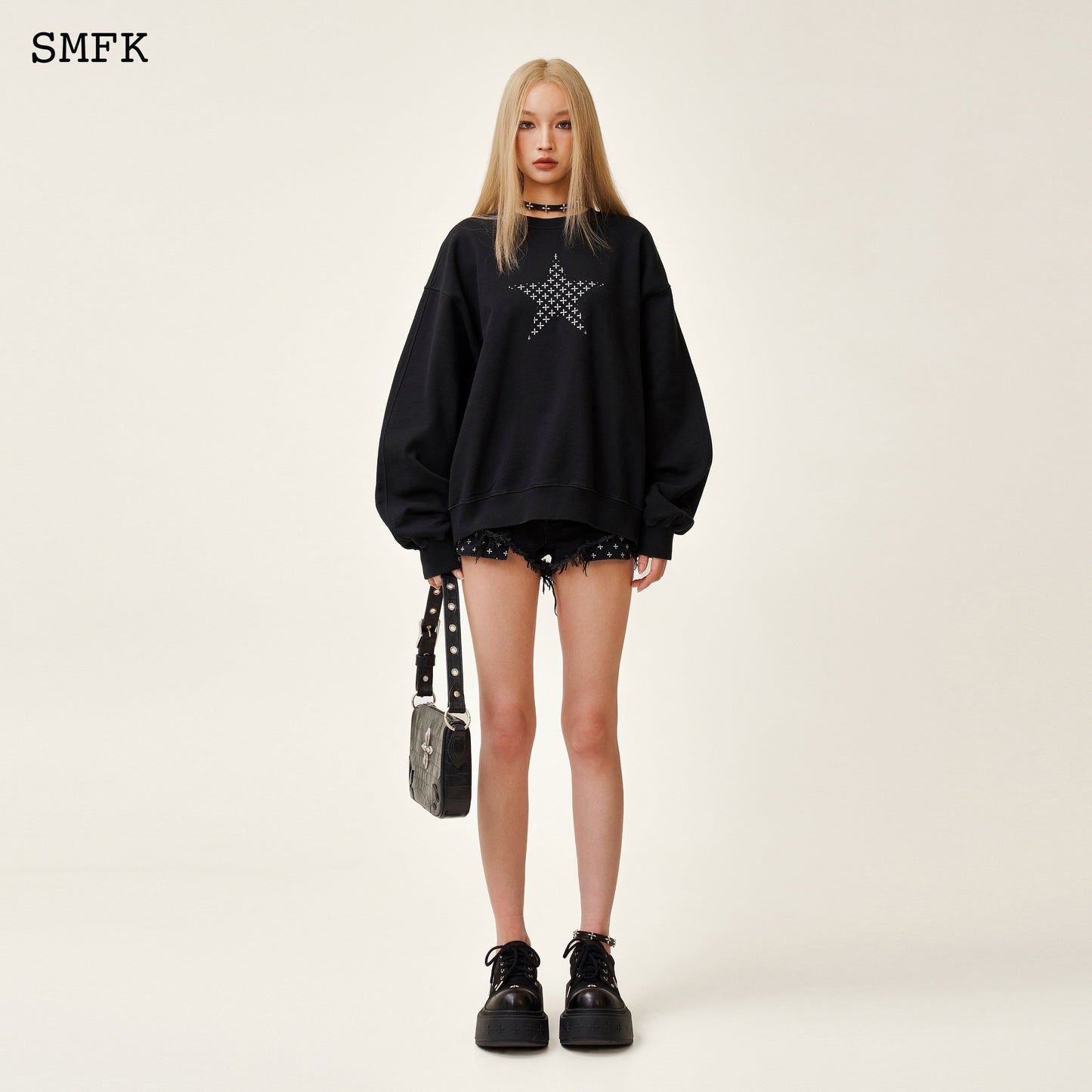 SMFK Compass Star Garden Classic Sports Black Sweatshirt