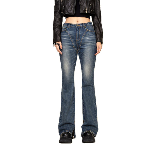 SMFK Compass Mustang Classic Denim Bell Bottoms Blue