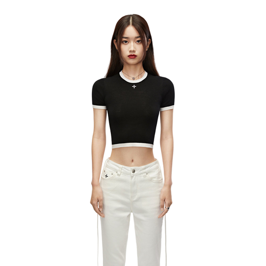 SMFK Compass Vintage Sports Short Body Tee Black