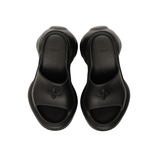 SMFK Compass Wave High-Heel Bumper Sandal In Black
