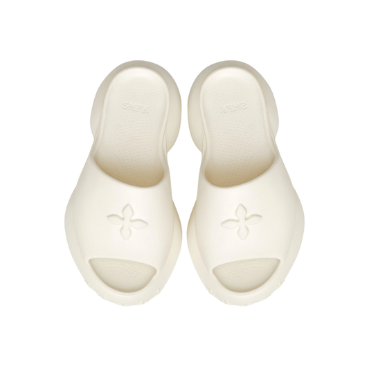 SMFK Compass Wave Platform Bumper Sandal In White