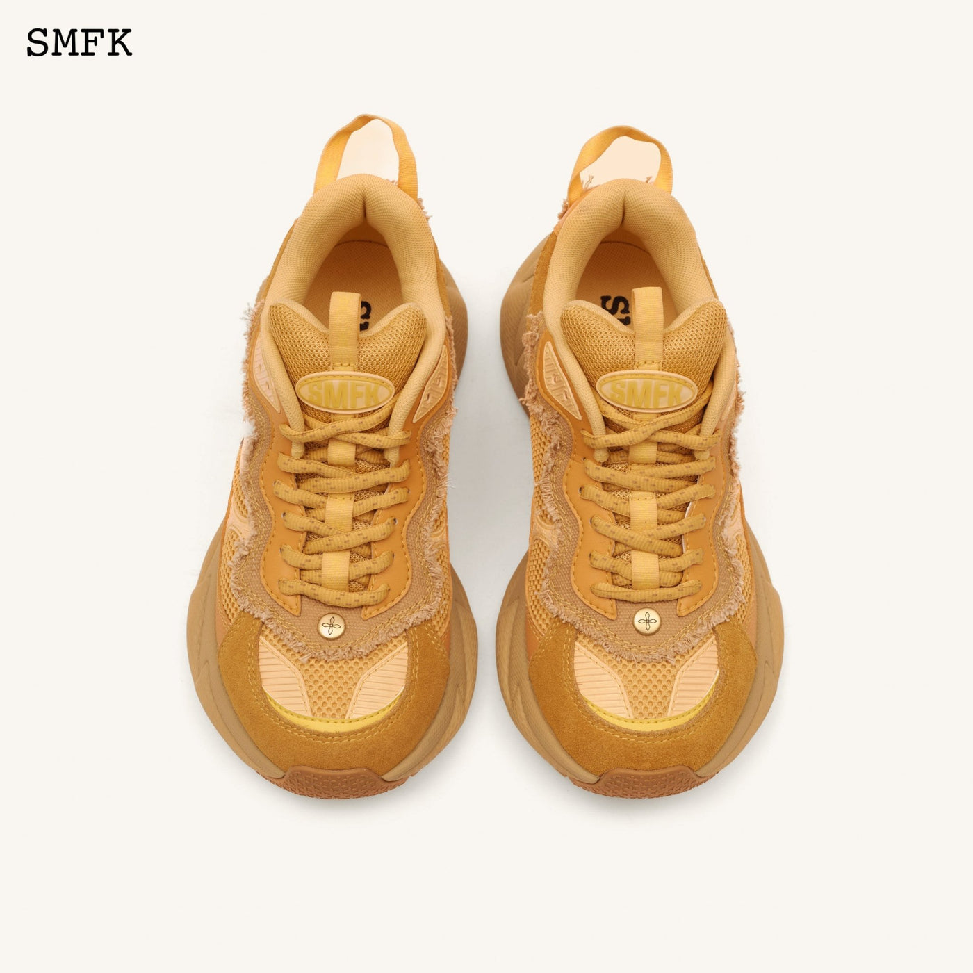 SMFK Compass Wave Retro Jogging Shoes In Brown