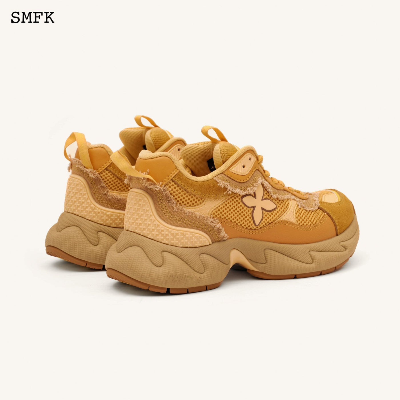 SMFK Compass Wave Retro Jogging Shoes In Brown