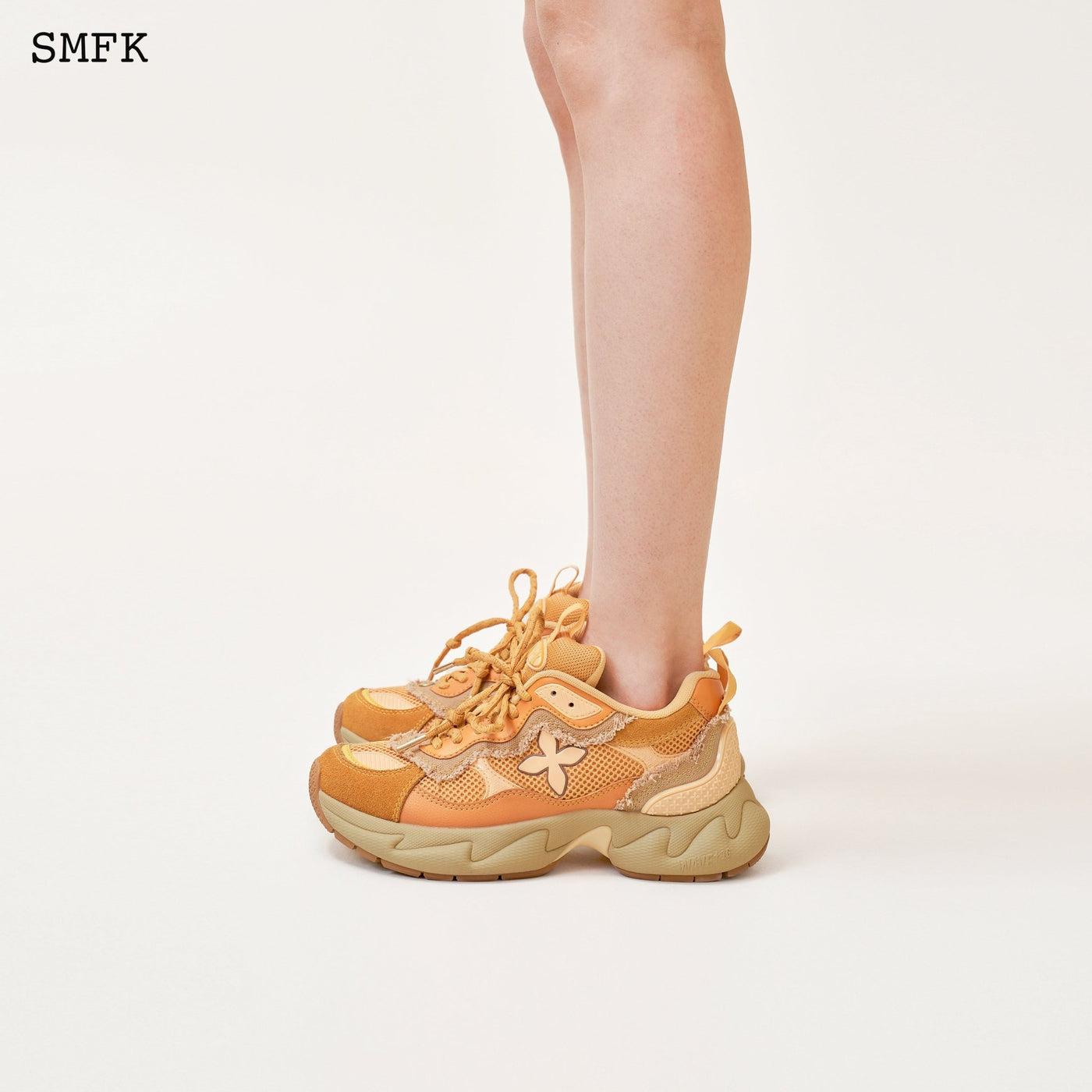 SMFK Compass Wave Retro Jogging Shoes In Brown
