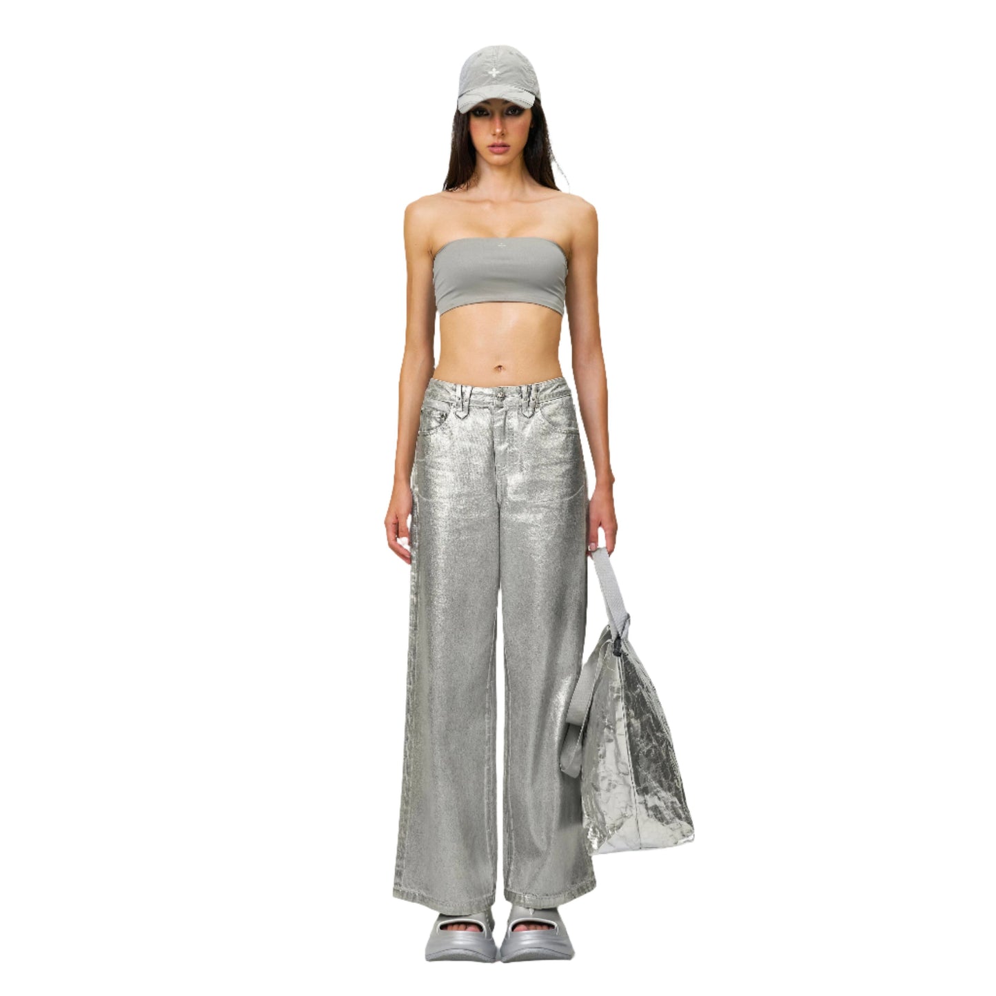 SMFK Compass Wild Classic Wide-Leg Jeans Silver
