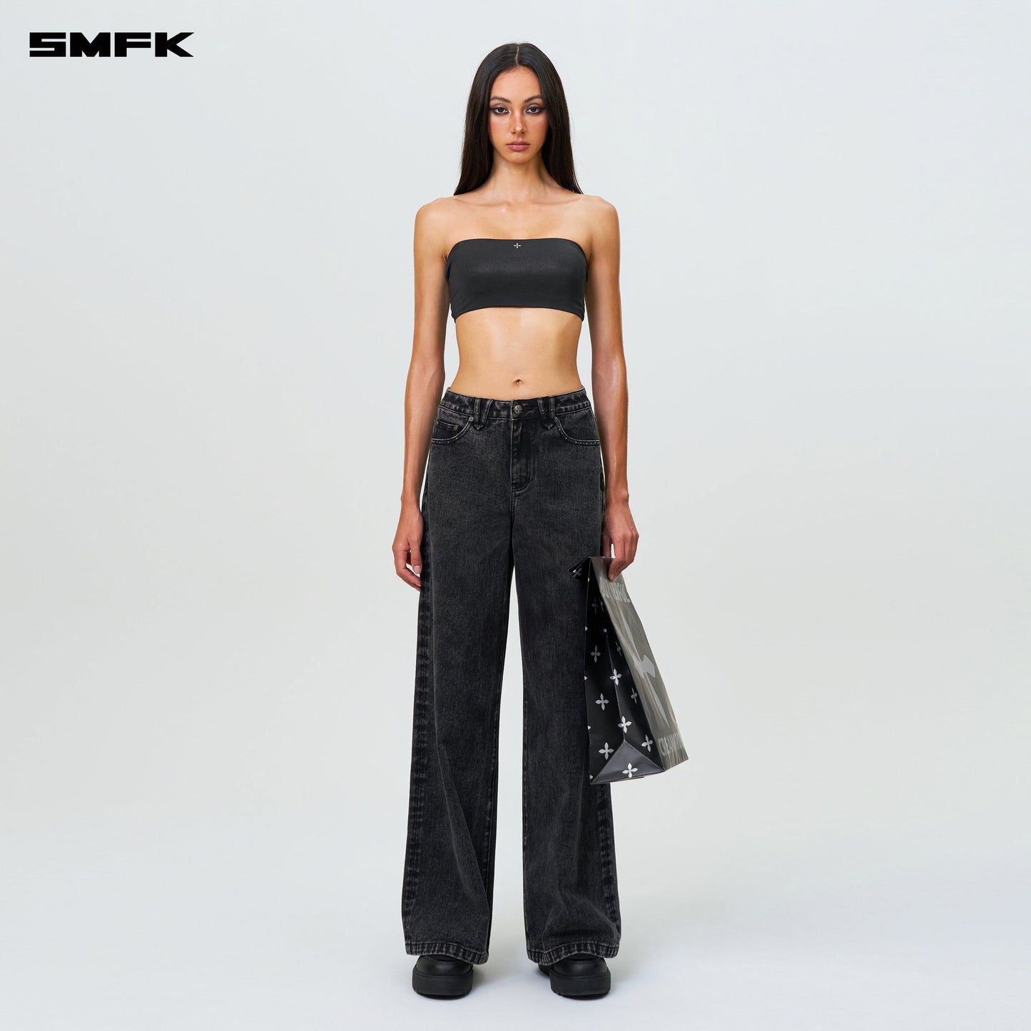 SMFK Compass Wild Classic Wide-Leg Jeans Storm Gray