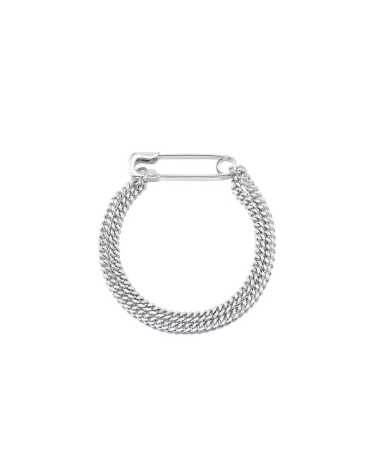 NUMBERING Safety Pin Chain Layered Bracelet
