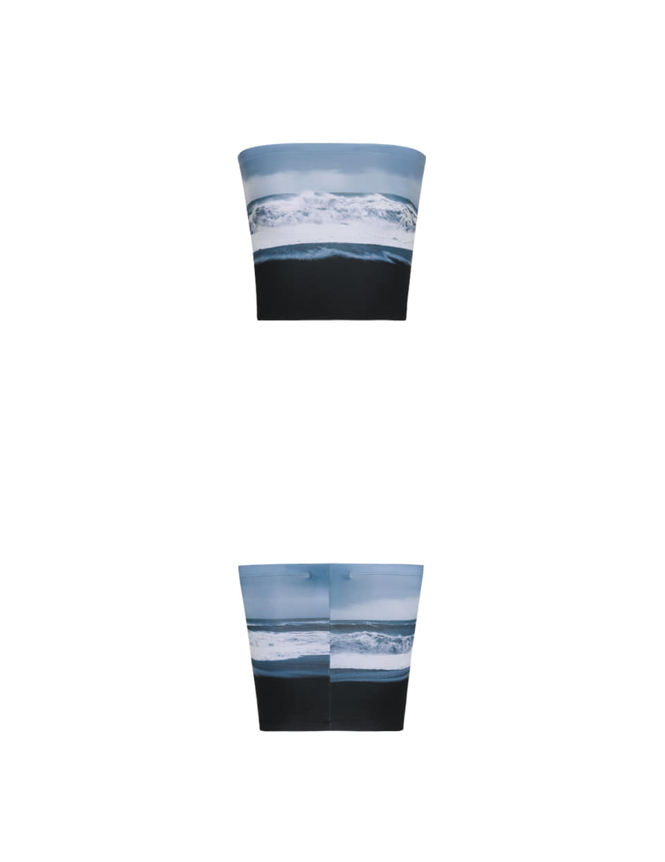 YUSE Printed Tube Top - Blue Wave
