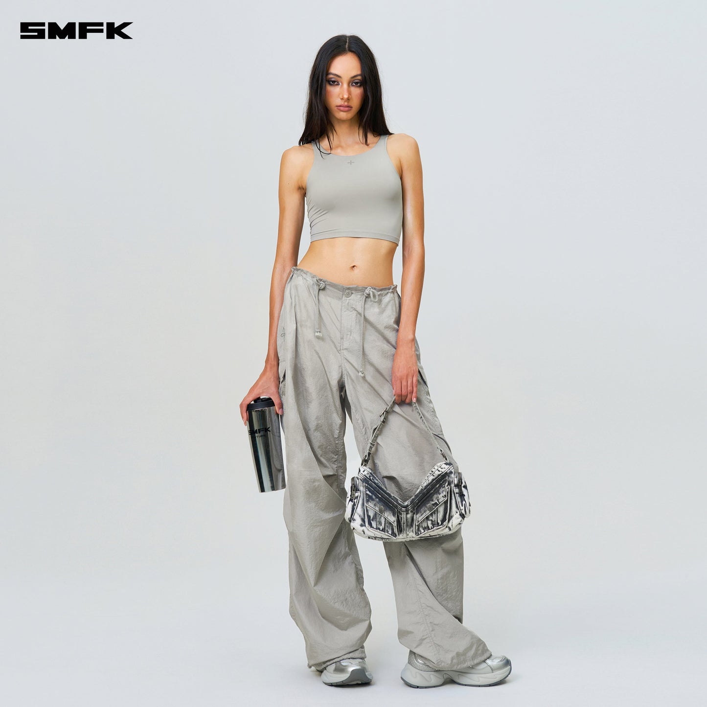 SMFK FUTURE Storm Hunting Loose Paratrooper Pants Silver