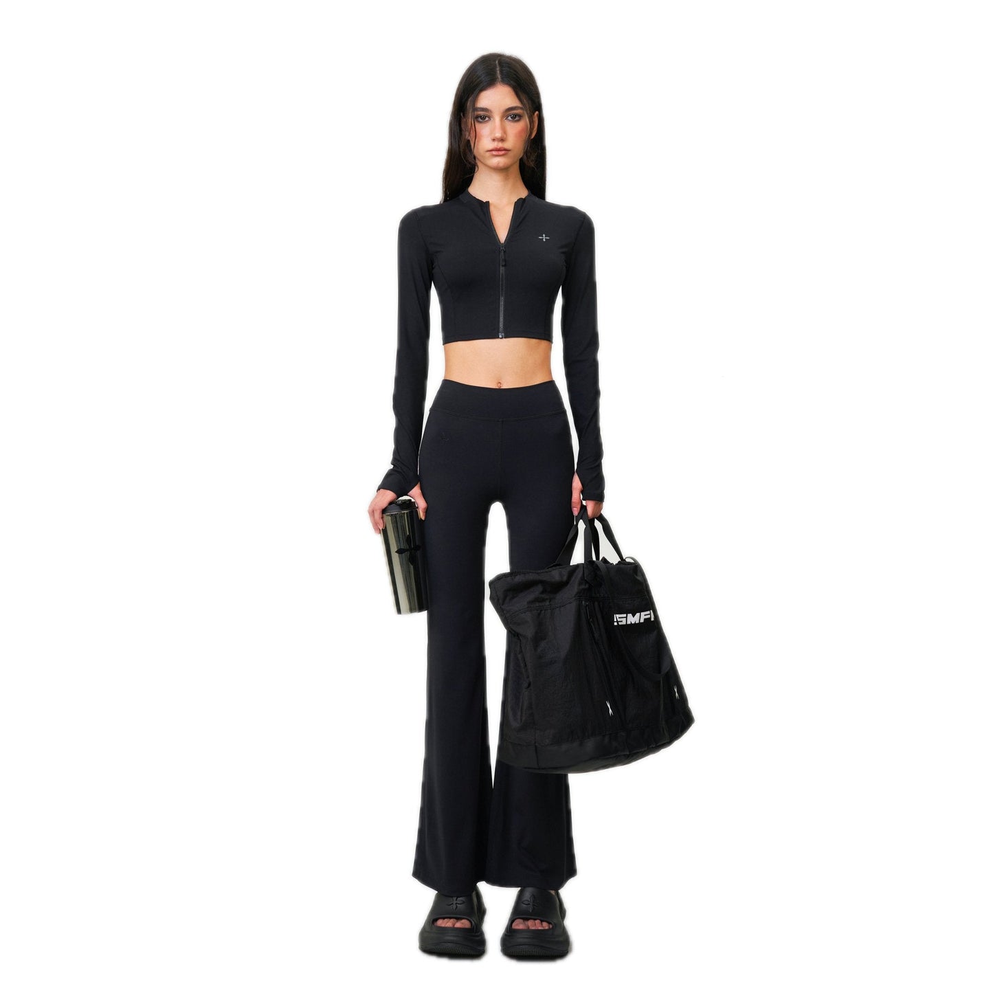 SMFK Future Wave Body Shaping Sports Flared Pants Black