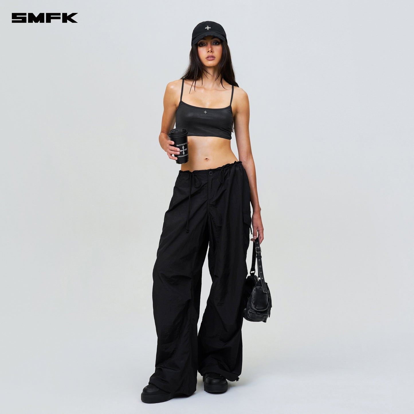 SMFK FUTURE Wave Mindful Body Shaping Strap Top Black