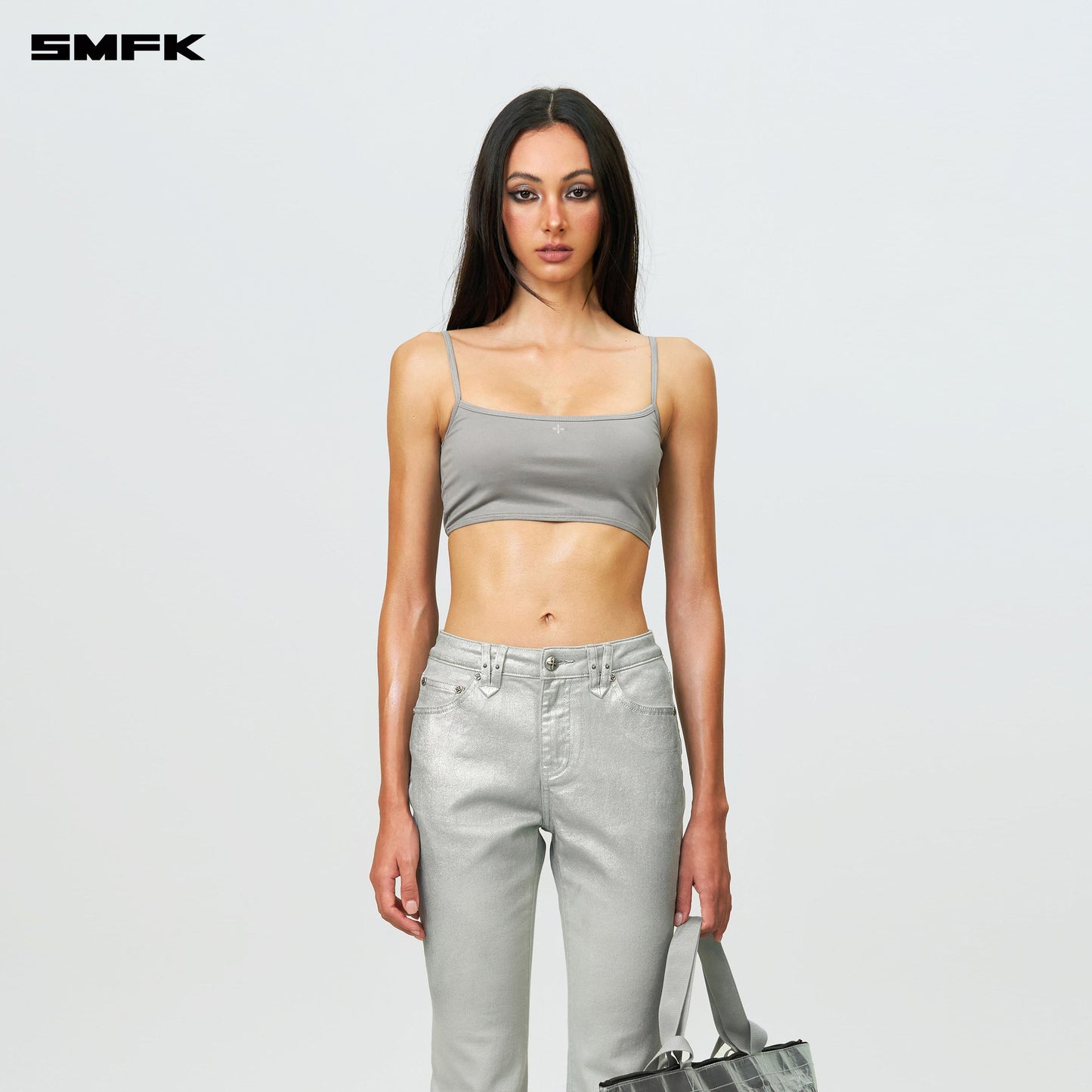 SMFK FUTURE Wave Mindful Body Shaping Strap Top Silver