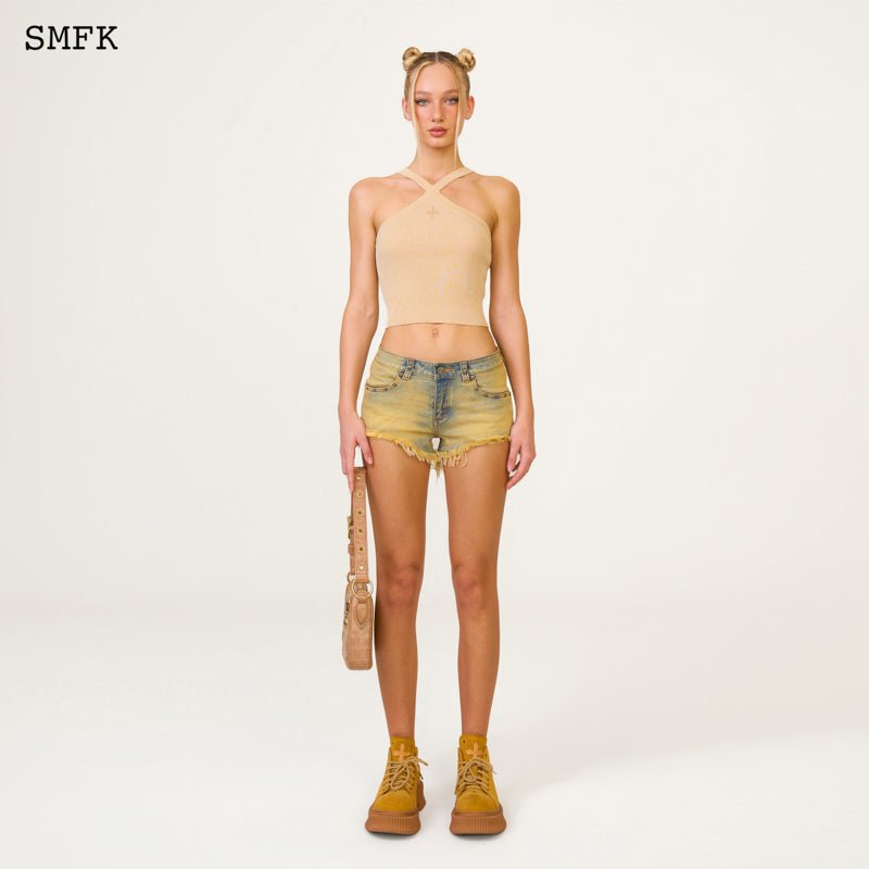 SMFK Temple Chinese Bandeau Sporty Top Cheese