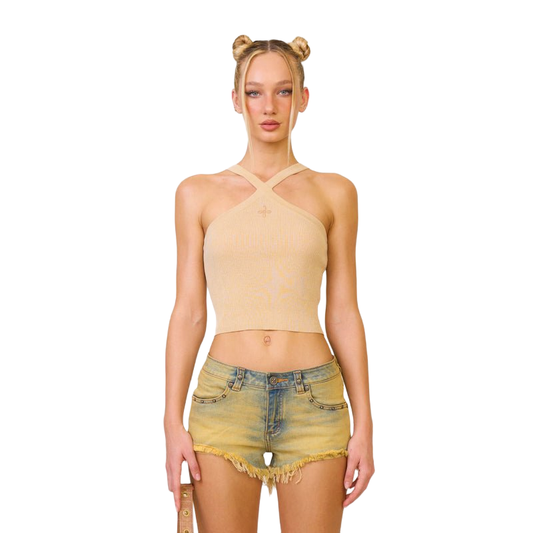 SMFK Temple Chinese Bandeau Sporty Top Cheese
