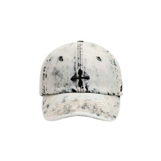 SMFK WildWorld Cross Denim Cream Baseball Cap