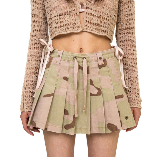 SMFK WildWorld Desert Camouflage Pleated Mini Skirt