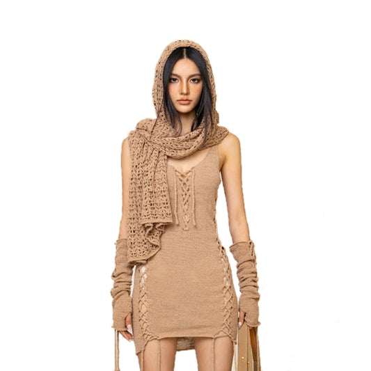 SMFK WildWorld Desert Tarantula Knitted Dress In Wheat