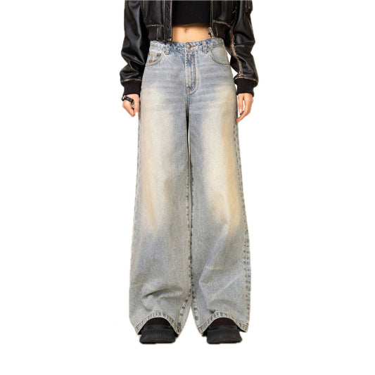 SMFK Compass Mustang Classic Wide Leg Flared Jeans Waxed Blue Jeans
