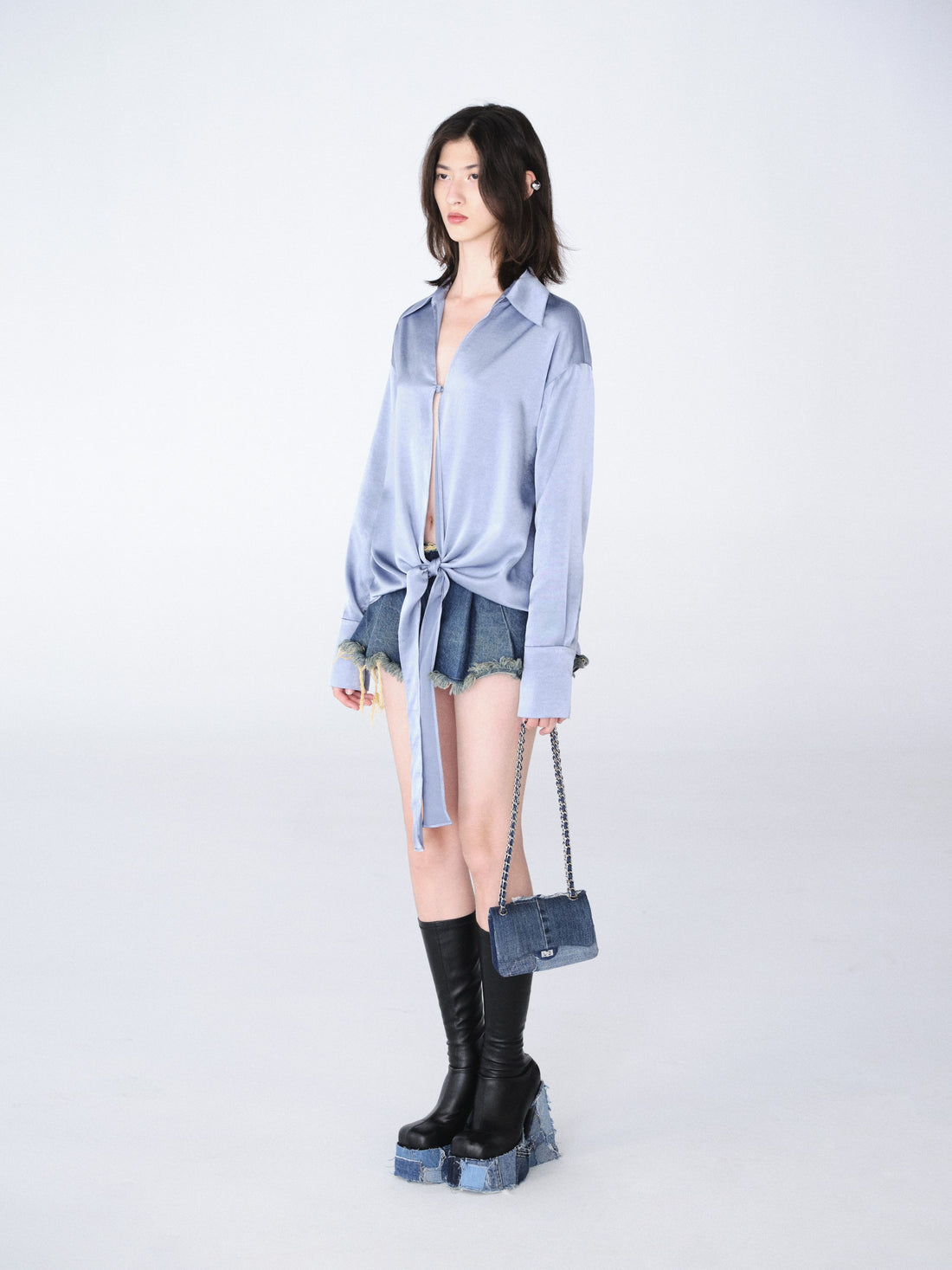 EMOTIONAL WORLD Reproduction-Vintage Chain Bag Multi Denim