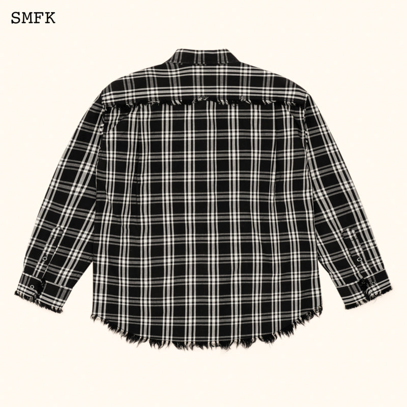 SMFK Compass Garden Wide Cargo Shirt Black Grid