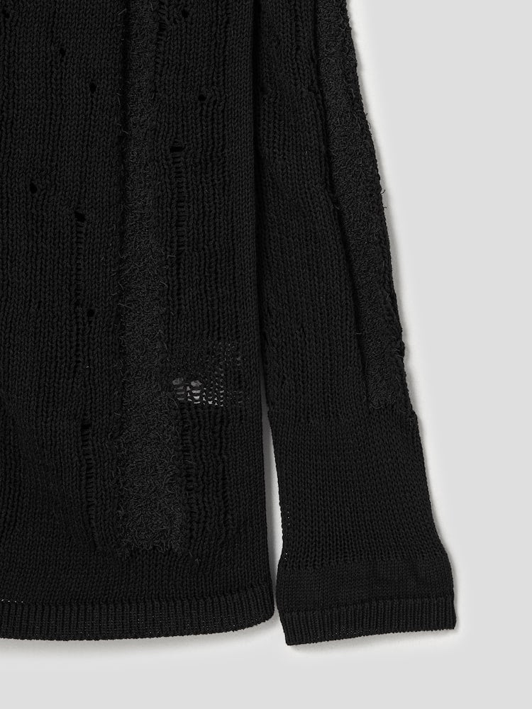 JUUN.J Black Openwork Jumper