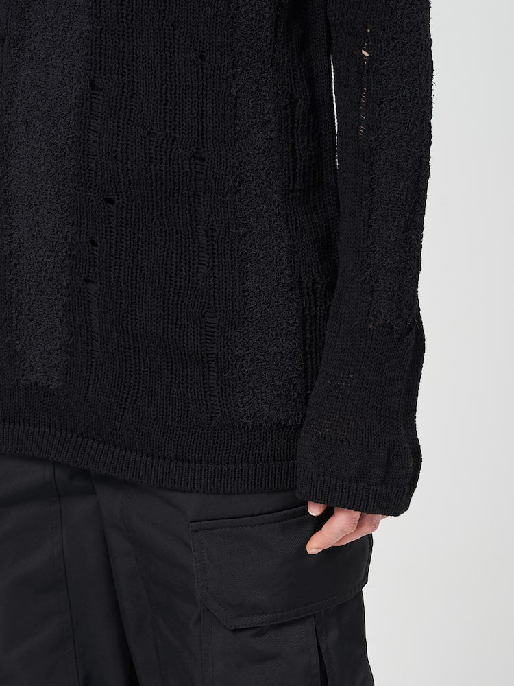 JUUN.J Black Openwork Jumper