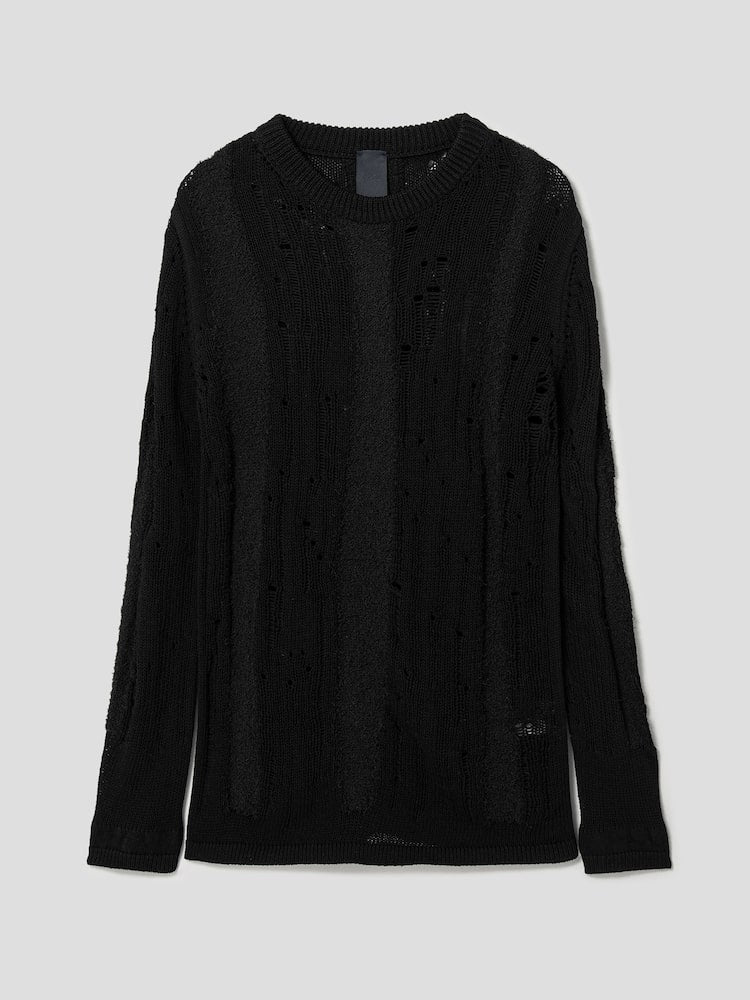 JUUN.J Black Openwork Jumper