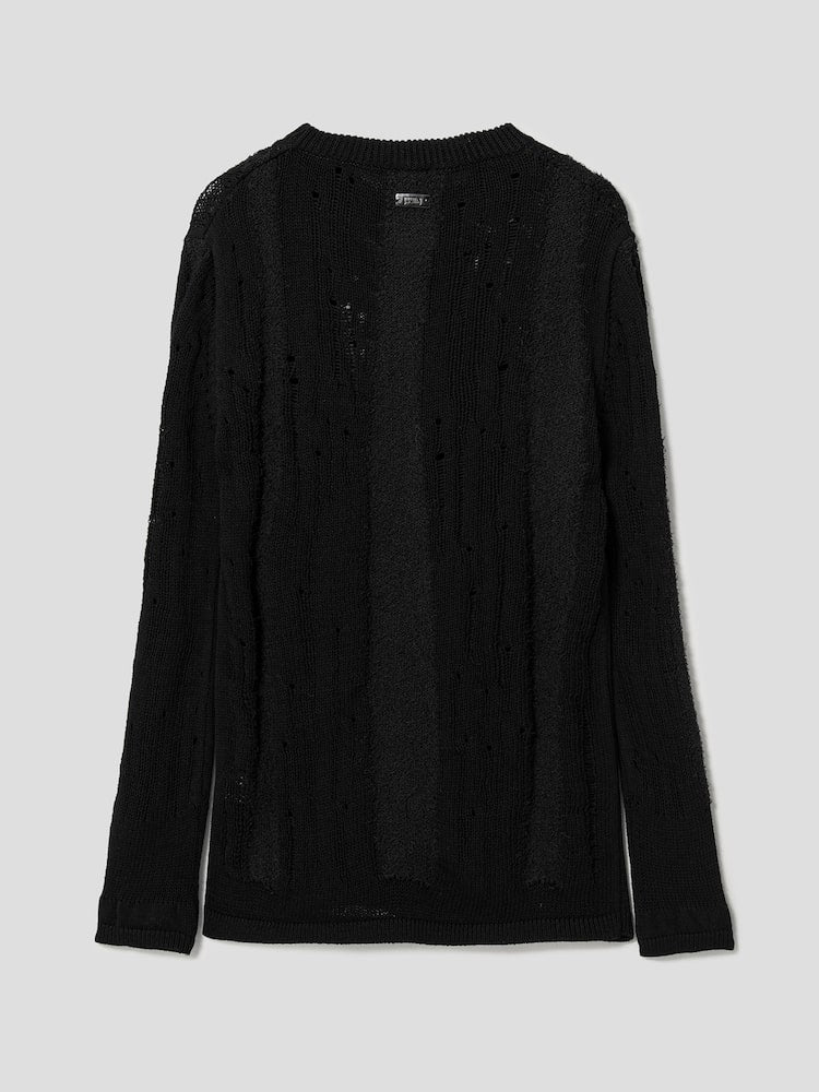 JUUN.J Black Openwork Jumper